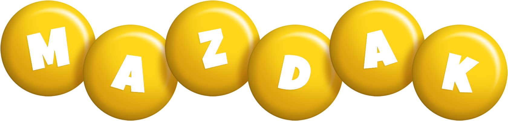 Mazdak candy-yellow logo