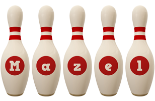 Mazel bowling-pin logo