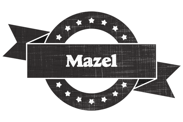 Mazel grunge logo