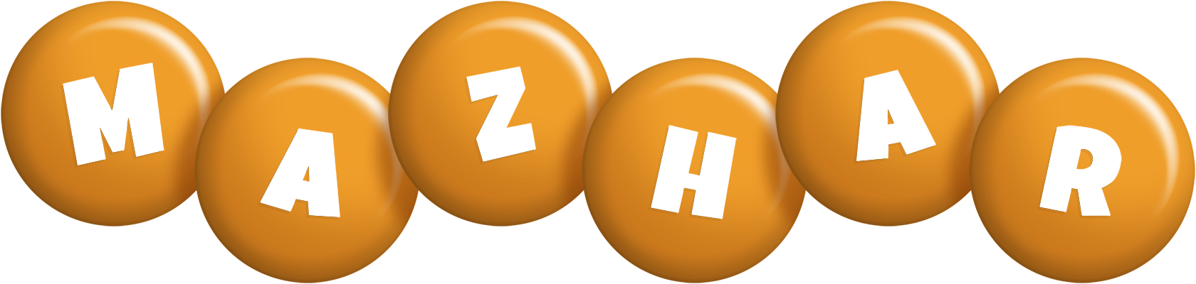 Mazhar candy-orange logo