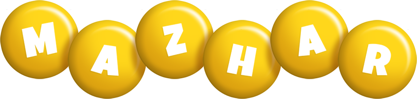 Mazhar candy-yellow logo