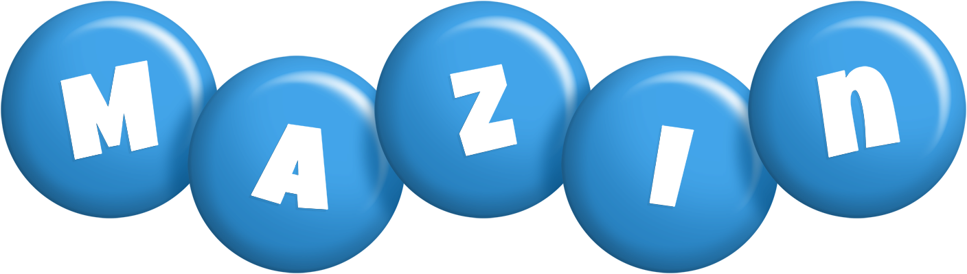 Mazin candy-blue logo
