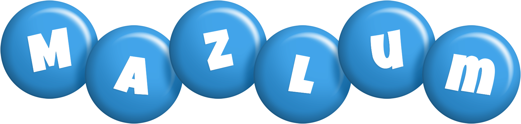 Mazlum candy-blue logo