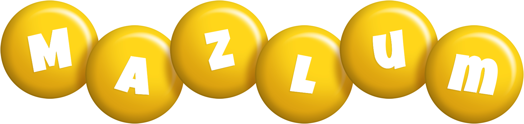 Mazlum candy-yellow logo