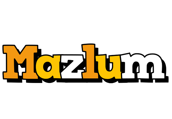 Mazlum cartoon logo