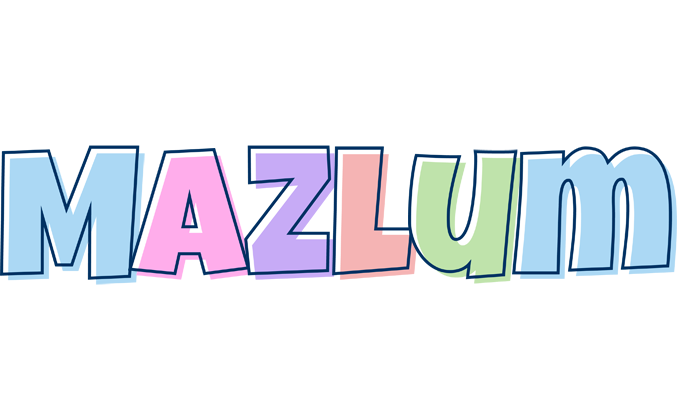 Mazlum pastel logo
