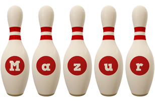 Mazur bowling-pin logo
