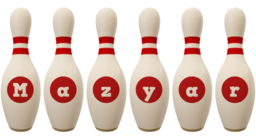Mazyar bowling-pin logo