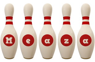 Meaza bowling-pin logo