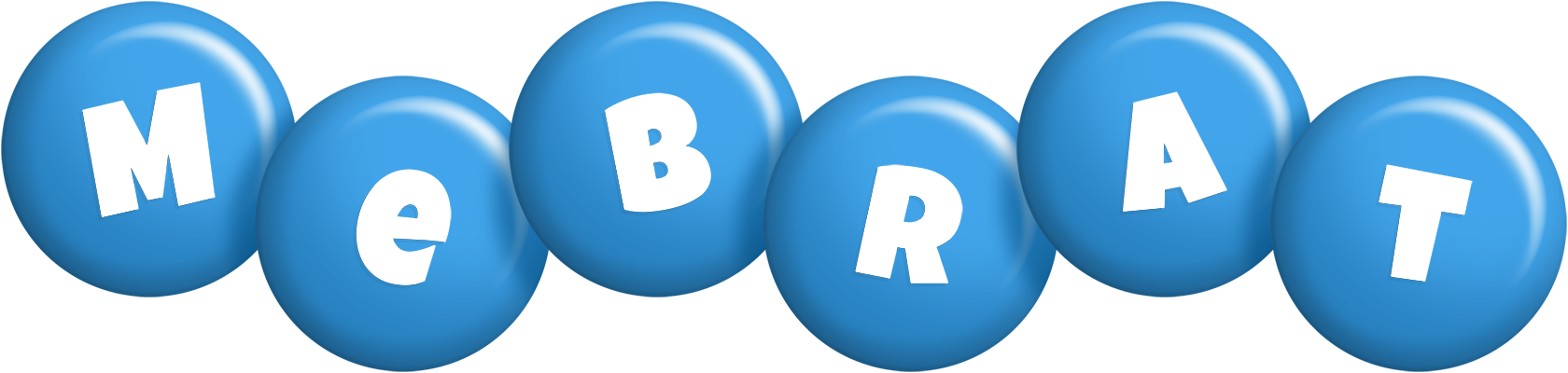 Mebrat candy-blue logo