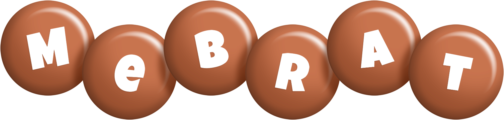 Mebrat candy-brown logo