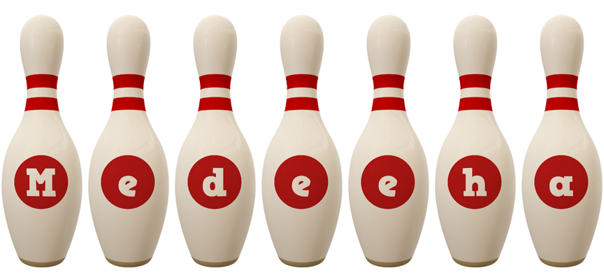 Medeeha bowling-pin logo