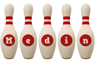 Medin bowling-pin logo