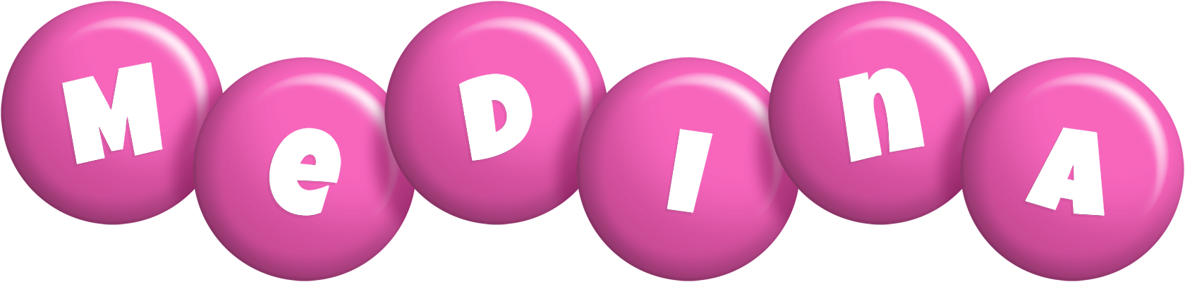 Medina candy-pink logo