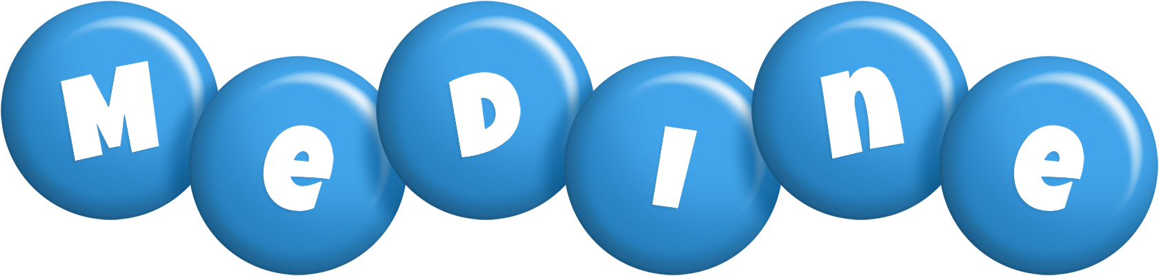 Medine candy-blue logo