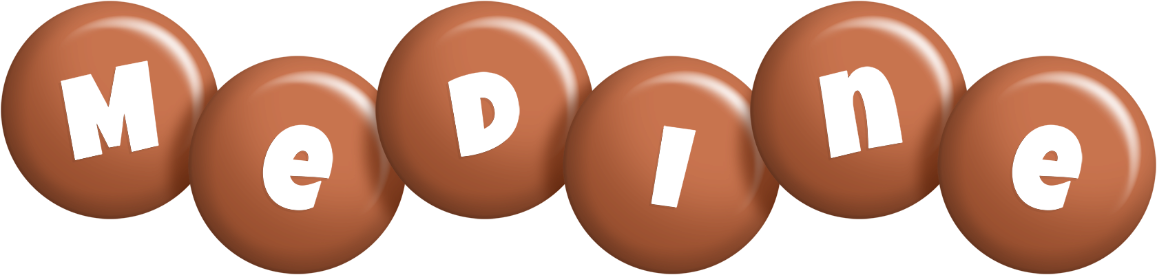 Medine candy-brown logo