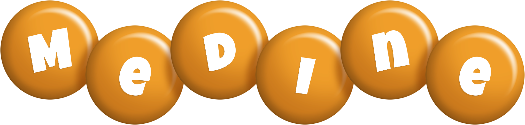 Medine candy-orange logo