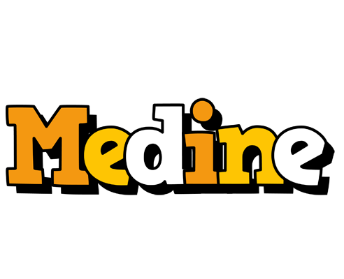 Medine cartoon logo
