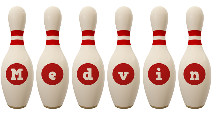 Medvin bowling-pin logo