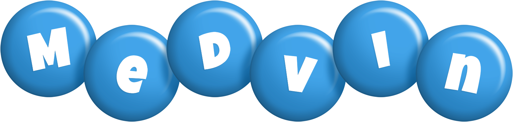 Medvin candy-blue logo