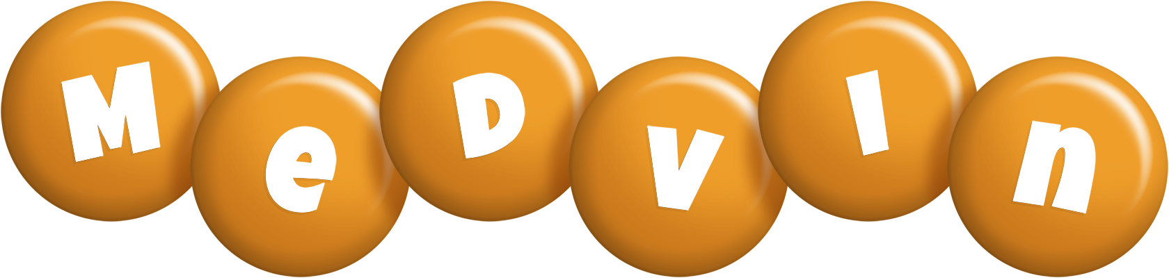 Medvin candy-orange logo