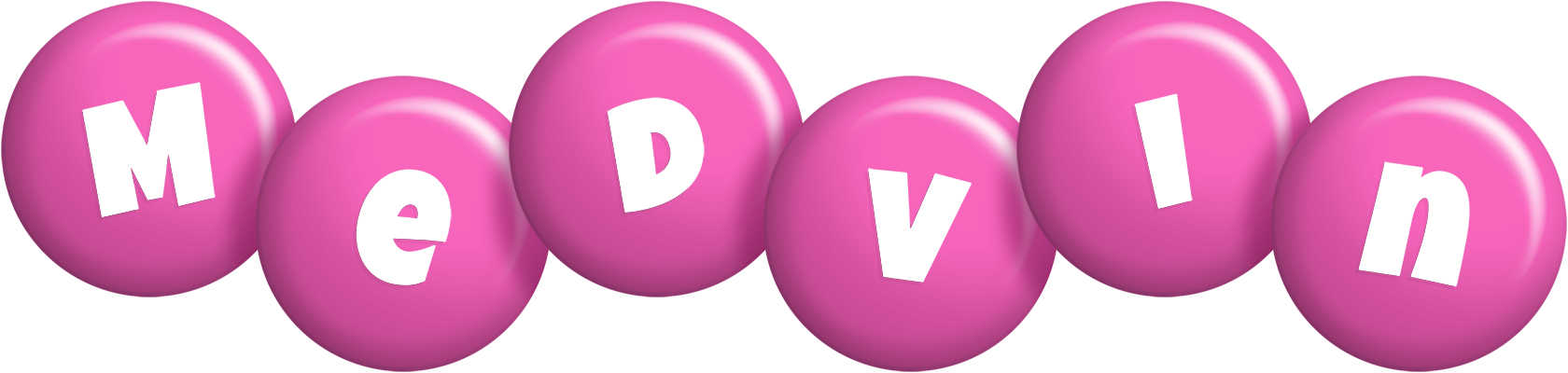 Medvin candy-pink logo