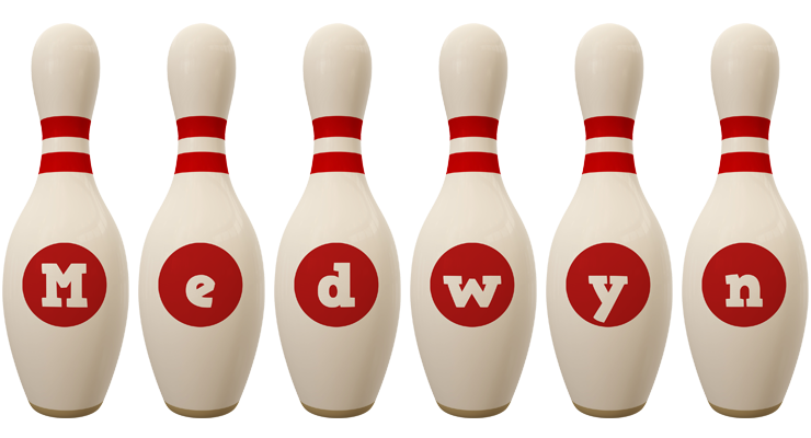 Medwyn bowling-pin logo