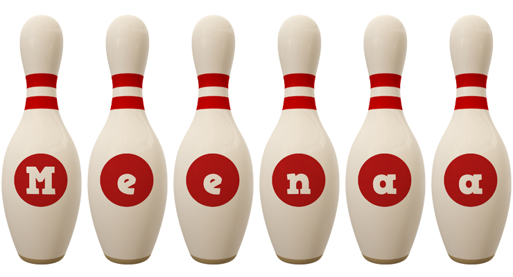 Meenaa bowling-pin logo