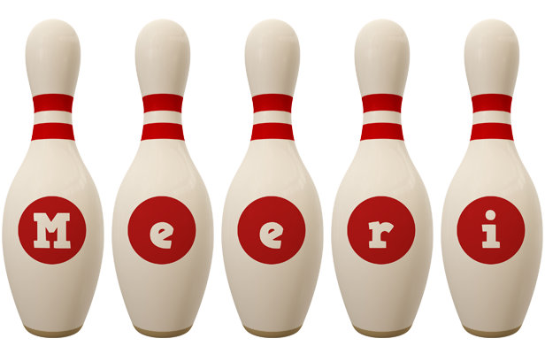 Meeri bowling-pin logo