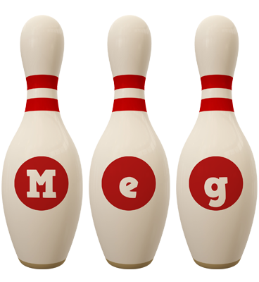 Meg bowling-pin logo