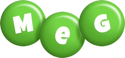 Meg candy-green logo