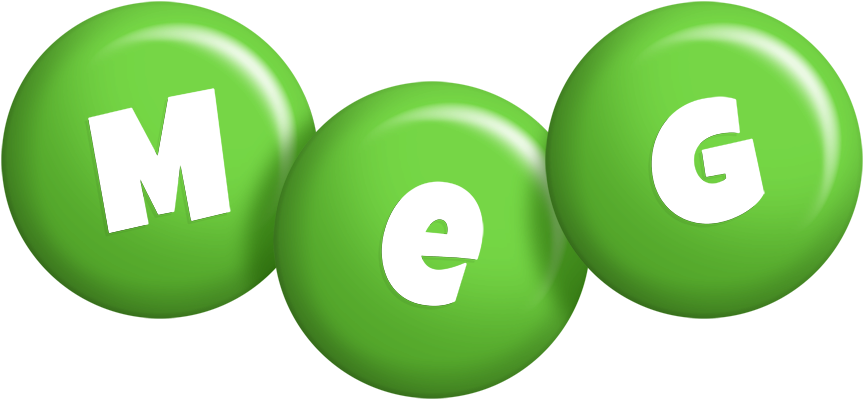 Meg candy-green logo