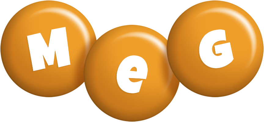 Meg candy-orange logo