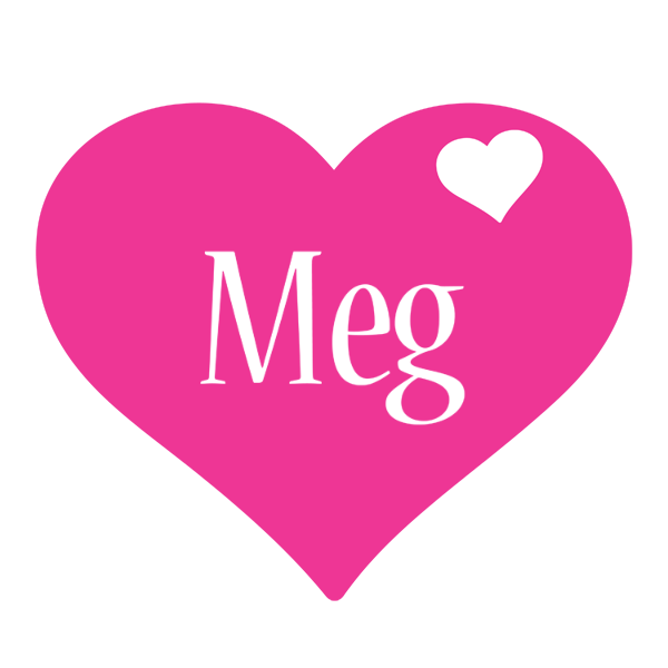 Meg love-heart logo