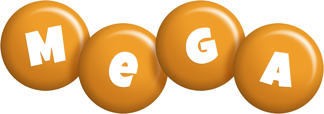 Mega candy-orange logo