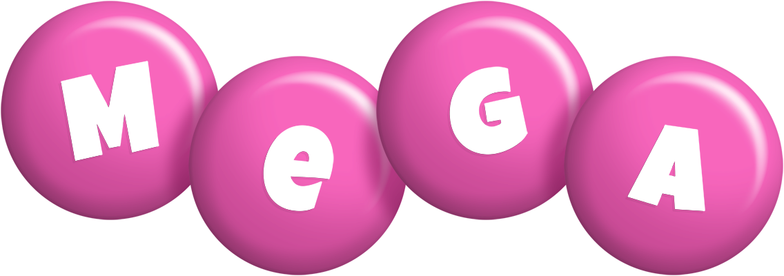 Mega candy-pink logo