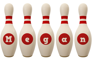Megan bowling-pin logo