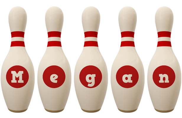 Megan bowling-pin logo