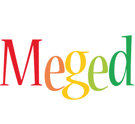 Meged birthday logo