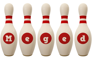 Meged bowling-pin logo