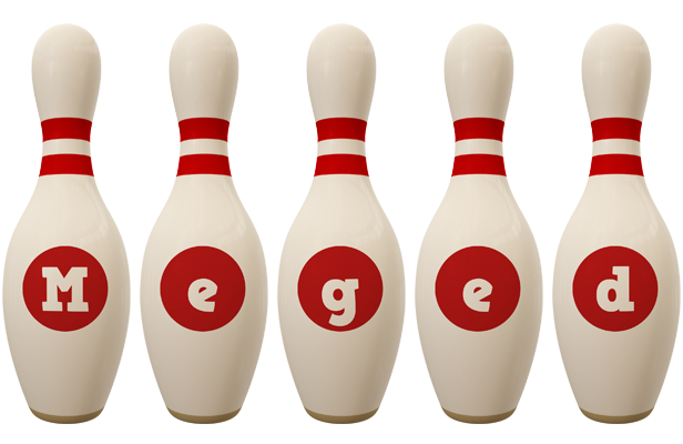 Meged bowling-pin logo