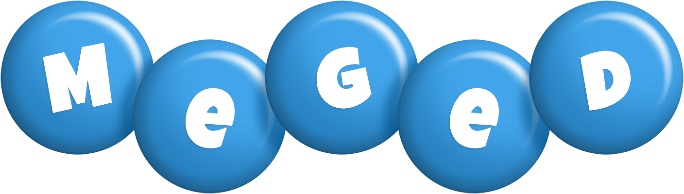Meged candy-blue logo