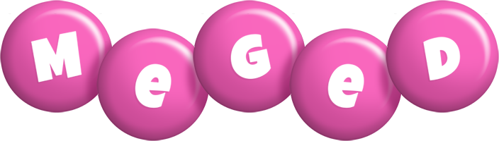 Meged candy-pink logo