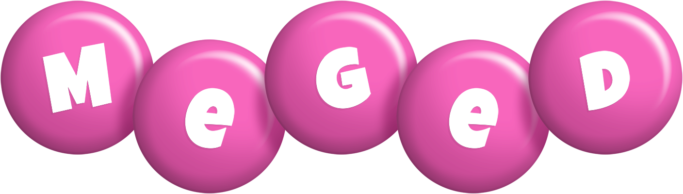 Meged candy-pink logo