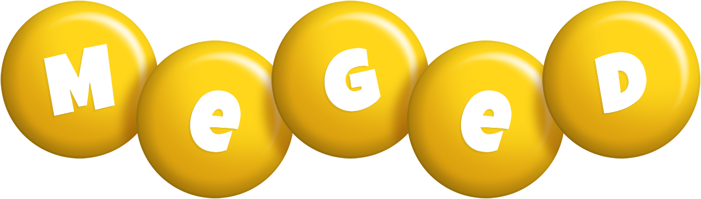Meged candy-yellow logo