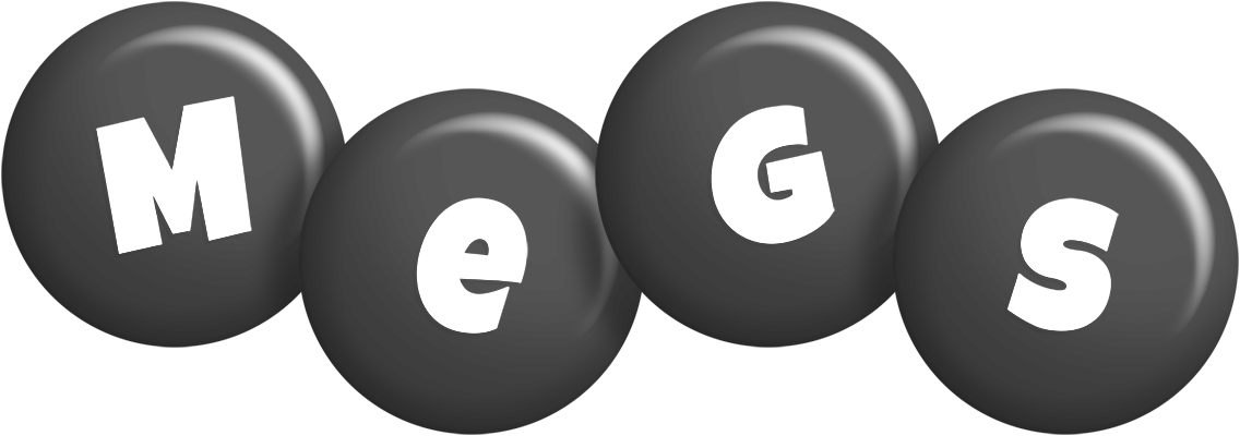 Megs candy-black logo