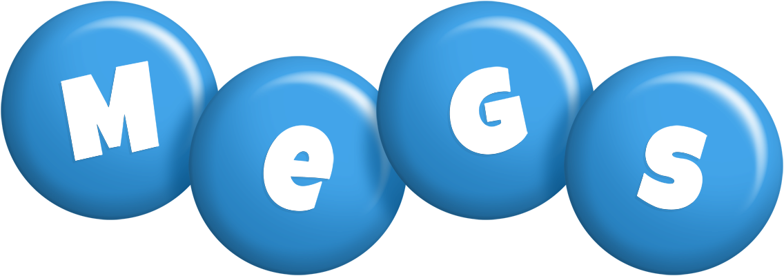 Megs candy-blue logo