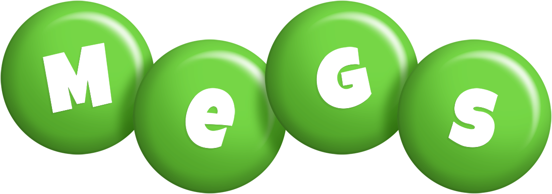 Megs candy-green logo