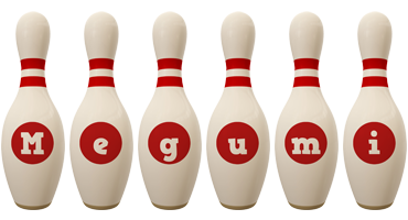 Megumi bowling-pin logo