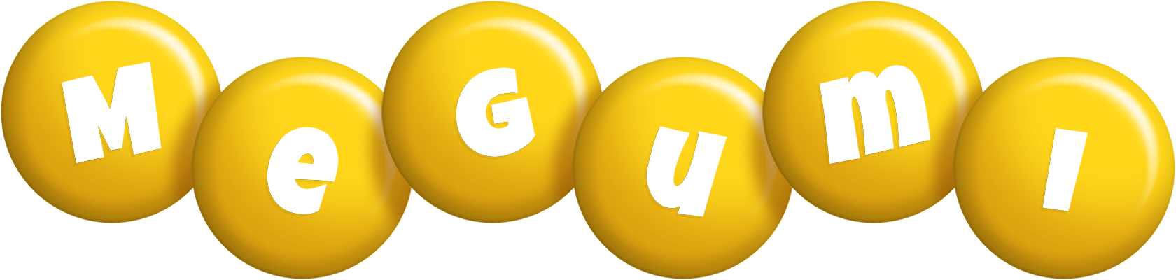 Megumi candy-yellow logo